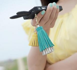 Leather Tassels Cell Phone Charms 