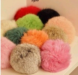 Fuzzy Ball Pendant Cell Phone Charms 