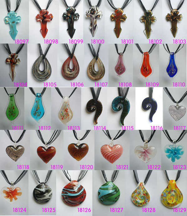 Murano Glass Necklaces(with cord)