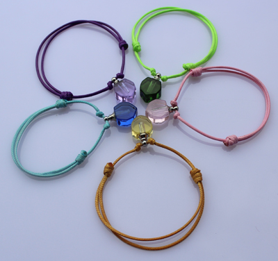 Crystal Vial Bracelets With Small Heart