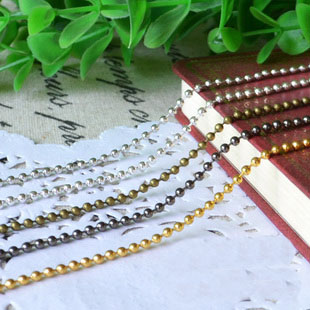 Ball Chain(sold in per package of 10Meters,3 Colors Available Gold,Silver,Bronze)