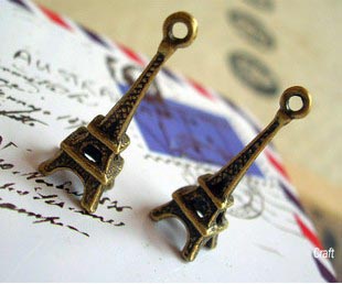 23X8MM Bronze Pendant Charms Eiffel Tower(sold in per package of 150pcs)