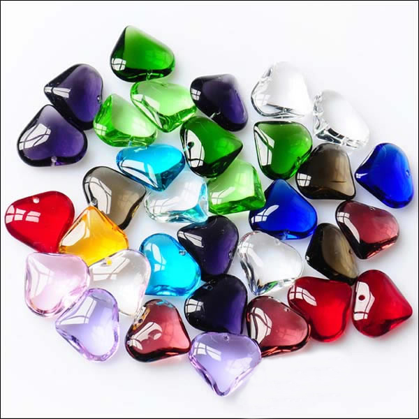 Heart Gems Pendants For Carving (Assorted colors)