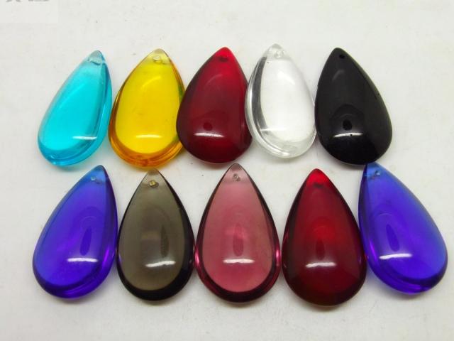 Tear Drop Gems Pendants For Carving (Assorted colors)