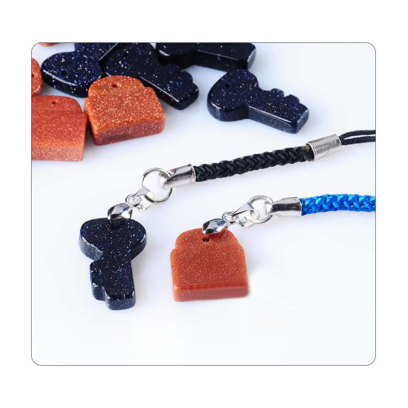Love Key And Lock Gemstone Pendants For Carving (Sold In Per Pairs)