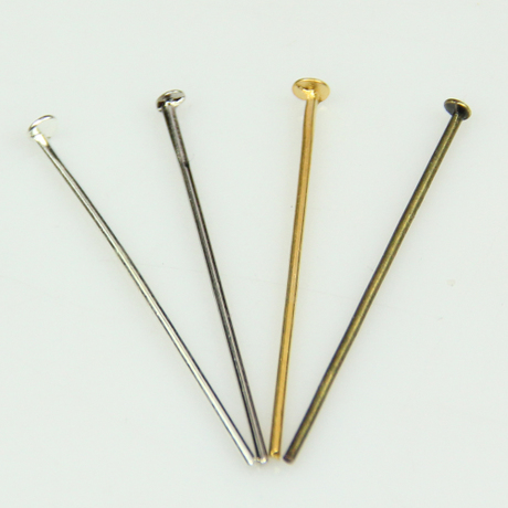 T Word Needle(sold in per package of 100pcs,3 Colors Available Gold,Silver,Bronze)