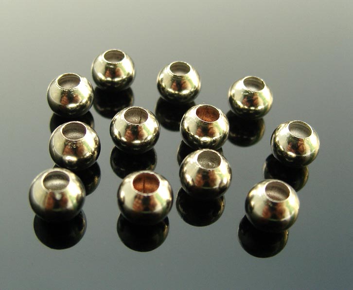 8MM METAL BEADS NICKLE-PLATED
