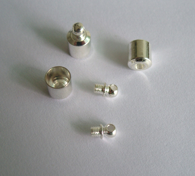 6MM METAL SCREW CAPS SILVER-PLATED