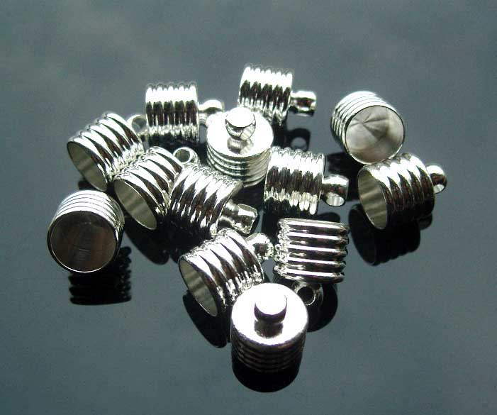 8MM METAL CAPS SILVER-PLATED