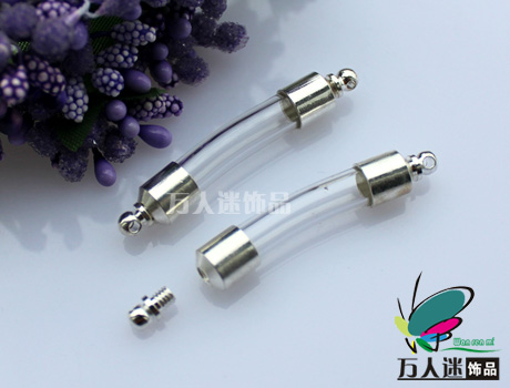 6MM Bracelet Tube(silver-plated screw caps)