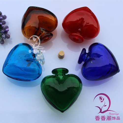 Murano Glass Essential Oil Vial Heart