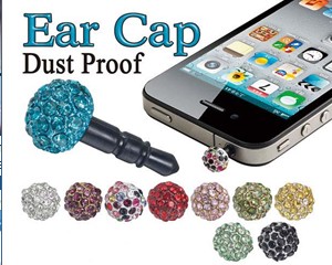 Shamballa Ear Cap Dust Proof (Sold in per package of 12pairs, assorted colors)