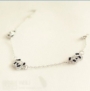Fashion Alloy Panda Chain Bracelets