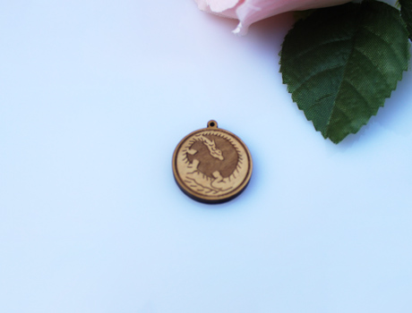 22MM Wooden Charms Dinosaur