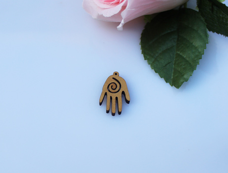 16x25MM Wooden Charms Palm