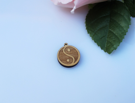 18MM Wooden Charms YinYang