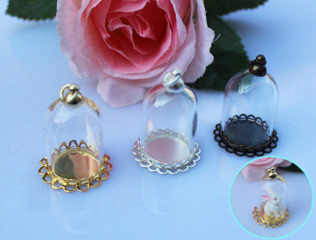 25x18MM/25X38MM Glass Globe Necklace Pendants