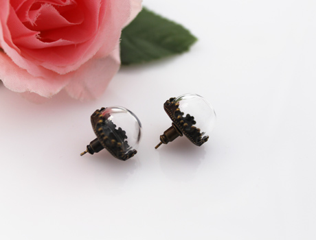 15MM Glass Bulb Earrings(Sold In Per Pairs)