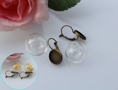 18MM 20MM Glass Ball Earrings(Sold In Per Pairs)