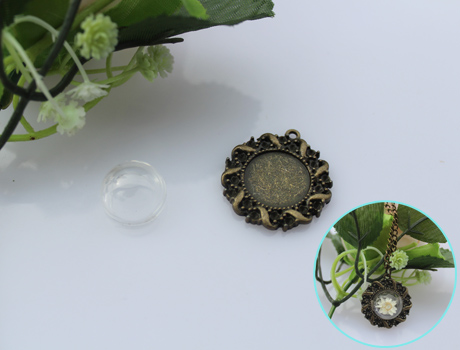 15MM Glass Globe Necklace Pendant