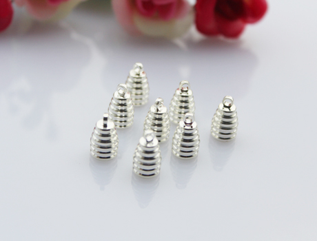 6MM Metal Cone Caps Silver-plated(Fit For 6MM Glass Vials)