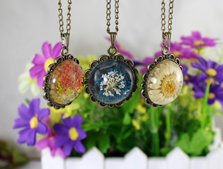 25MM Real Flower Pendant Necklace