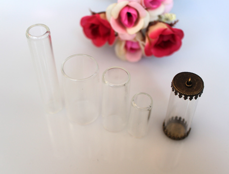 28x12/60X12/40X15/40X20MM Glass Tube Bottle Pendants Without Bases
