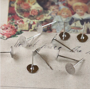 5/6/8/10MM Antique Bronze/Silver pasted Cute Ear Studs (package of 10pcs)