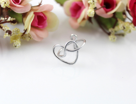 Heart wire ring 