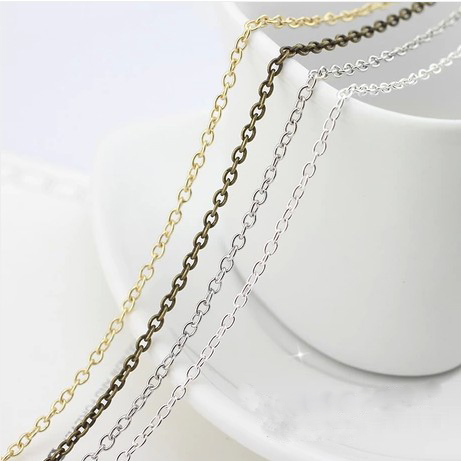 3x4mm round O chains (sold in per package of 10metres,3 Colors Available Gold,Silver,Bronze)