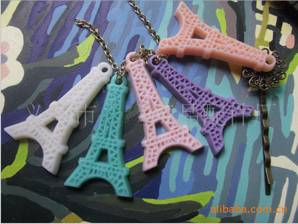 45X25mm Flatback Resin Eiffel Tower Cabochon Charm Finding(Assorted colors)