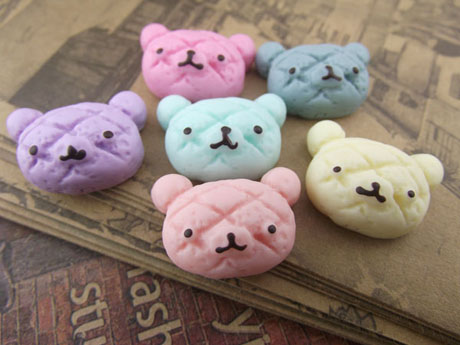 20X15mm Resin Bear Cabochons(Assorted colors) HS331