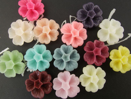 14MM Assorted Colour Morning Glory Resin Flower - HD135