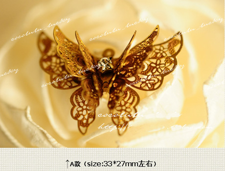 3D Butterfly filigree Pendant Charms