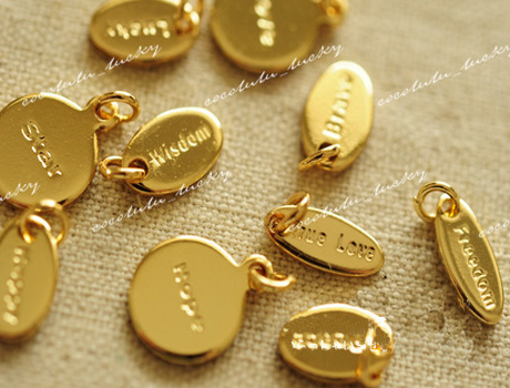 Stamped Words Charms(Assorted)