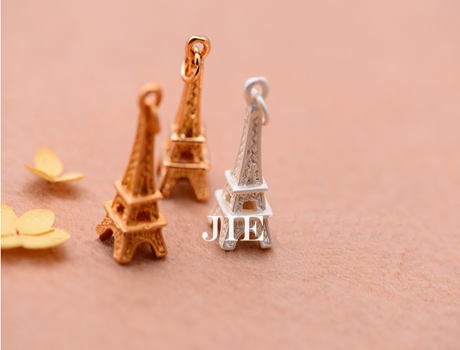 8X19MM 3D Eiffel Tower Charm