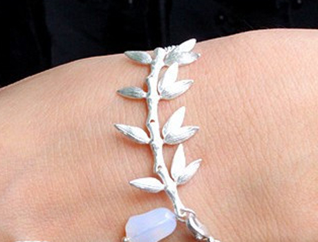 silver bamboo bracelet