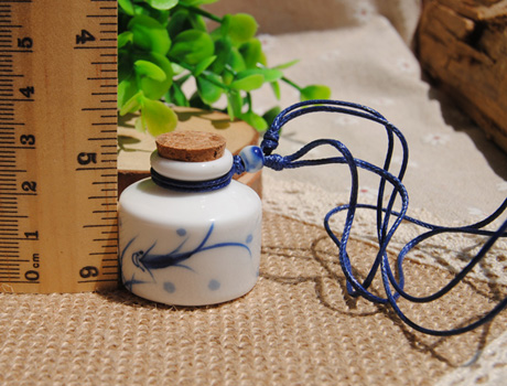 Ceramic Essential oil bottle Necklaces