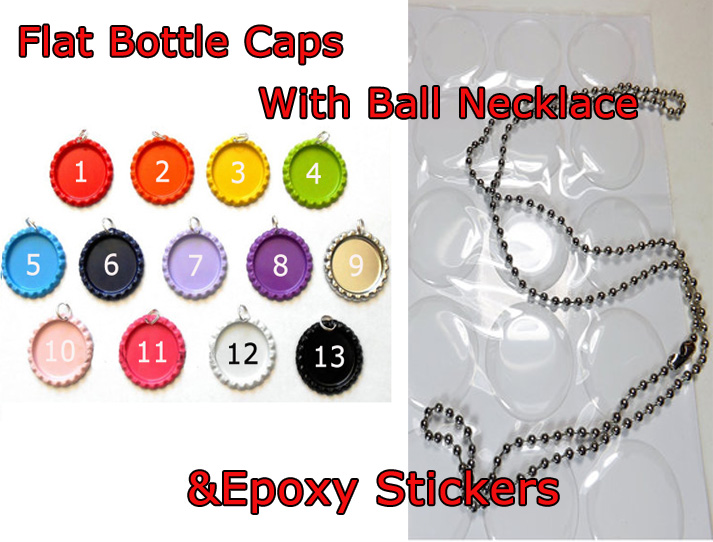 Flattened Color Bottlecap Necklace Kit