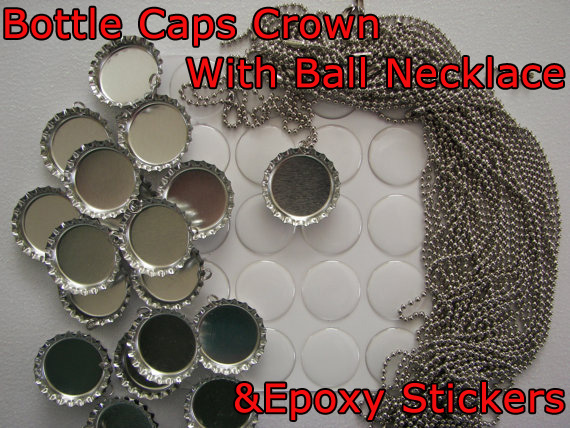DIY Bottle cap crown necklace kit