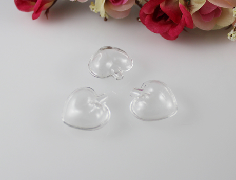 20X18MM Heart Glass Globe Vial with 1.5-2mm Opening