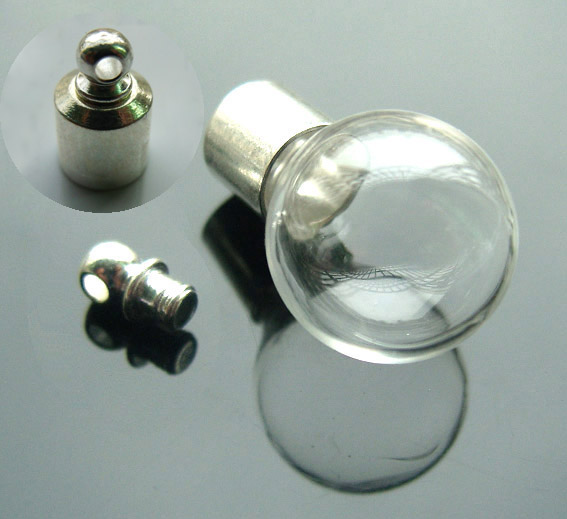 6MM Bulb (Preglued silver-plated screw caps)
