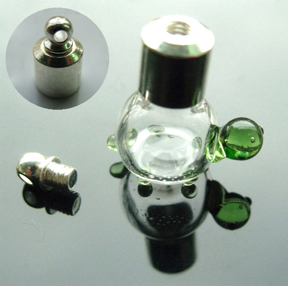 6MM Turtle Green (Preglued silver-plated screw caps)