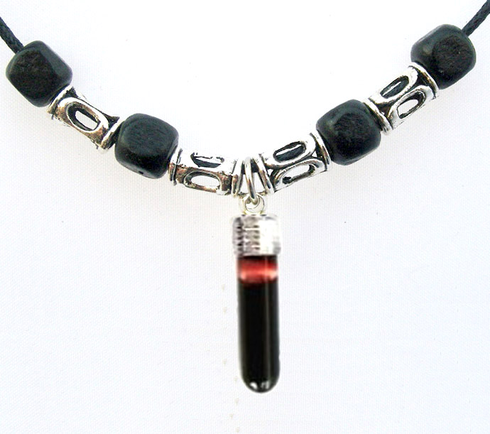 Blood Vial Fang Necklace