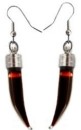 Shark's Tooth Blood Vial Earrings(5MM Glass Vials,Sold in per pairs)