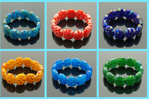 Murano Glass Bracelets(Sold in per package of 6 pcs, assorted colors)