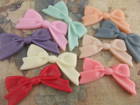 47X25mm Flatback Resin Bow tie(Assorted colors)