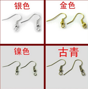 DIY Hook Earrings(sold in per package of 50pcs,2 Colors Available Silver,Bronze)