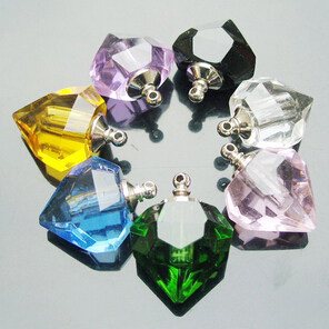 Big Hole Perfume Vials Diamond Heart(18x23MM,assorted colors)