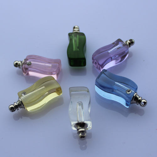 Crystal Rhinestone Perfume Vials S(21x13MM,assorted colors)